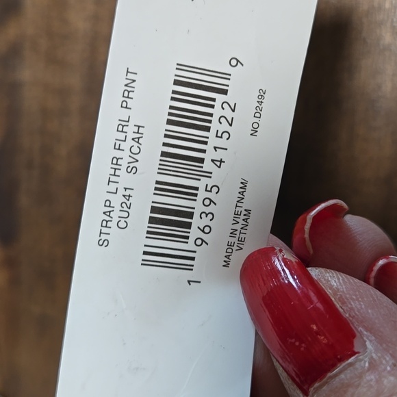 Coach New With Tags Cream Floral Strap Leather - Picture 4 of 7